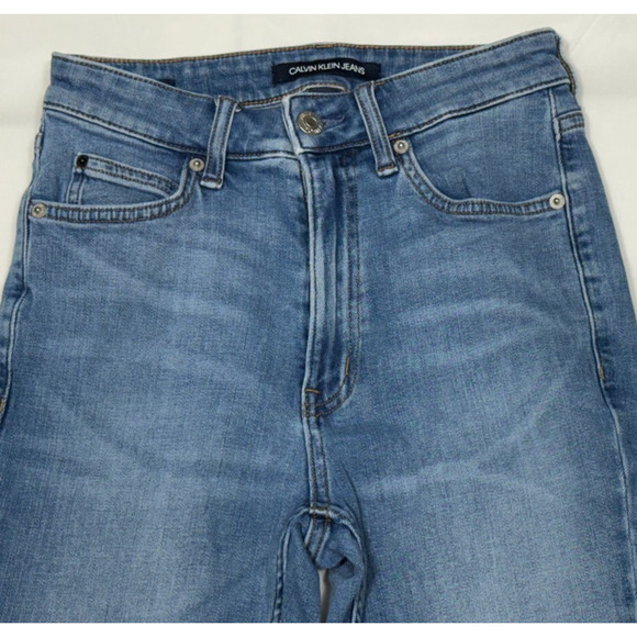 Calvin Klein Jeans Womens 28 x 28 Blue Slim Fit Med Rise Skinny CKJ 010 - Picture 2 of 10